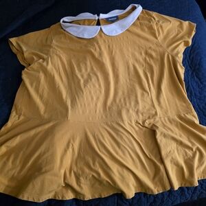 Yellow Peter Pan Collar Top
